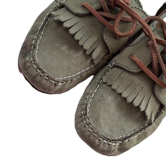 Frye Suede Wendy Lace-Up Loafers - Picture 3 of 8